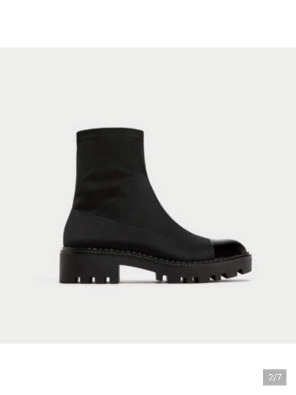 Zara Trafaluc Military sock boot size 36